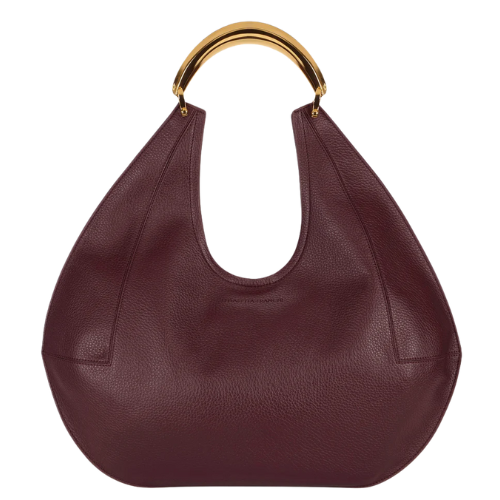 large hobo bag with logo stitchings