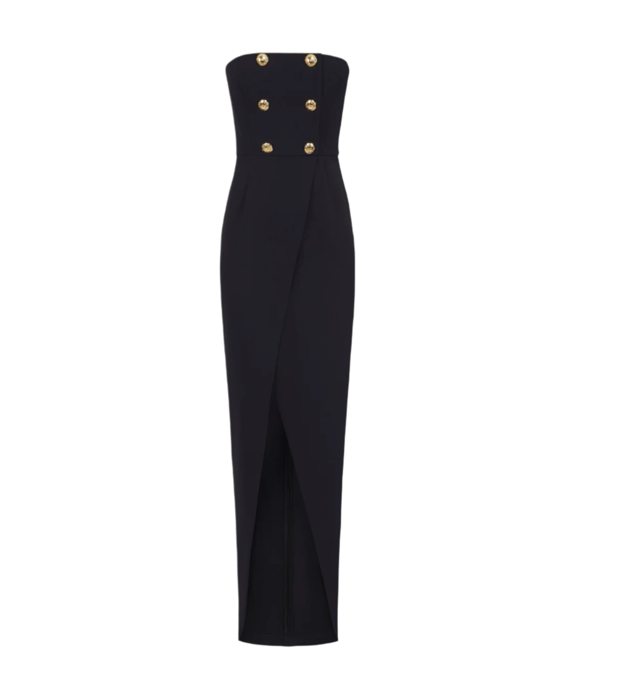 Red Carpet strapless dress with buttons