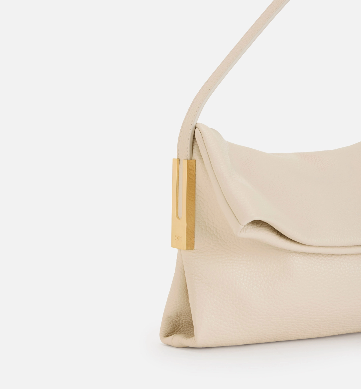 Leather over-the-shoulder bag