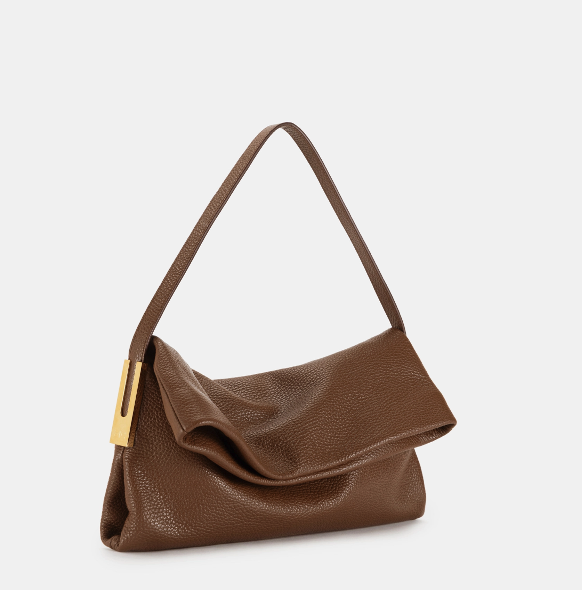 Leather over-the-shoulder bag