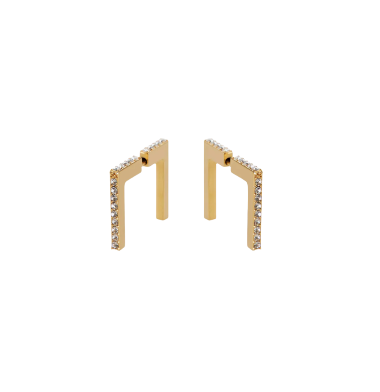 Earrings with rhinestones