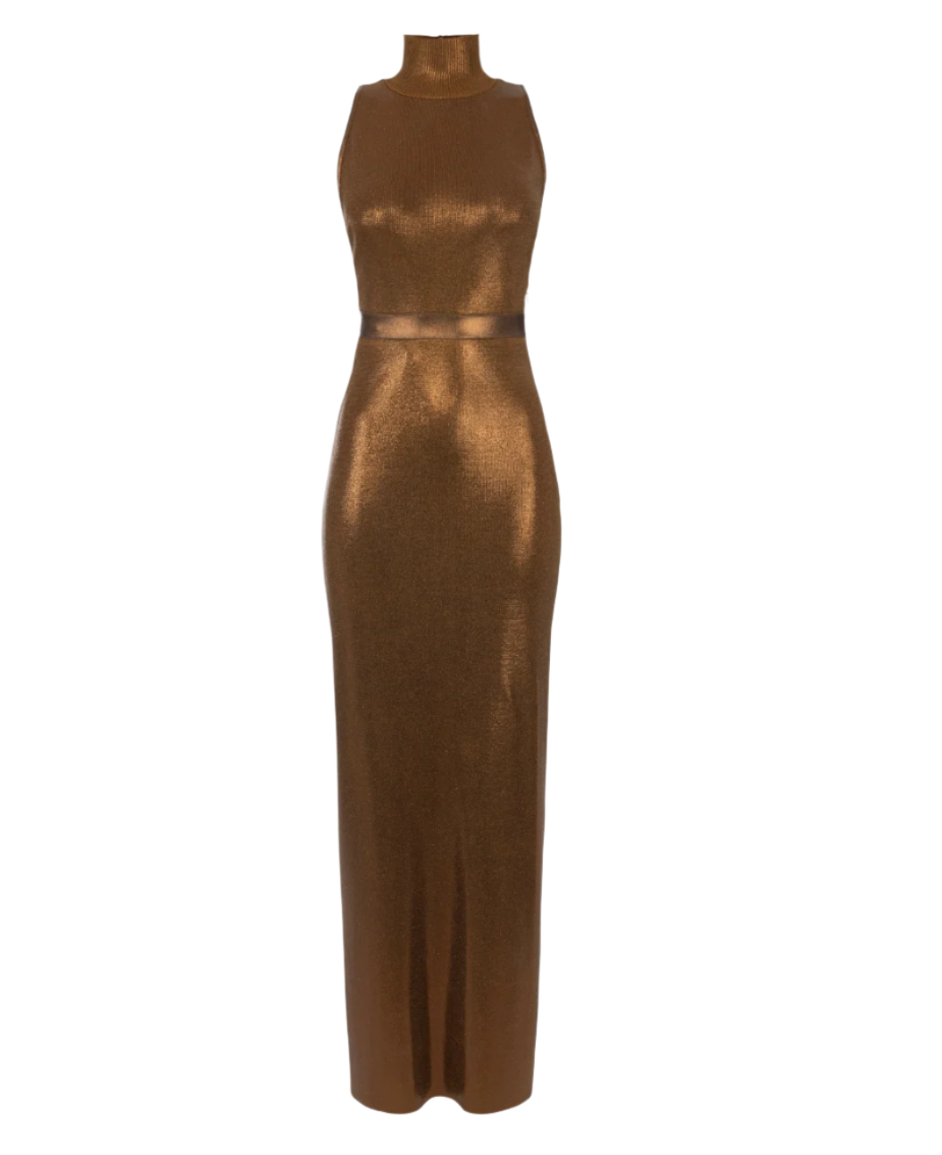 Red Carpet laminated knit dress
