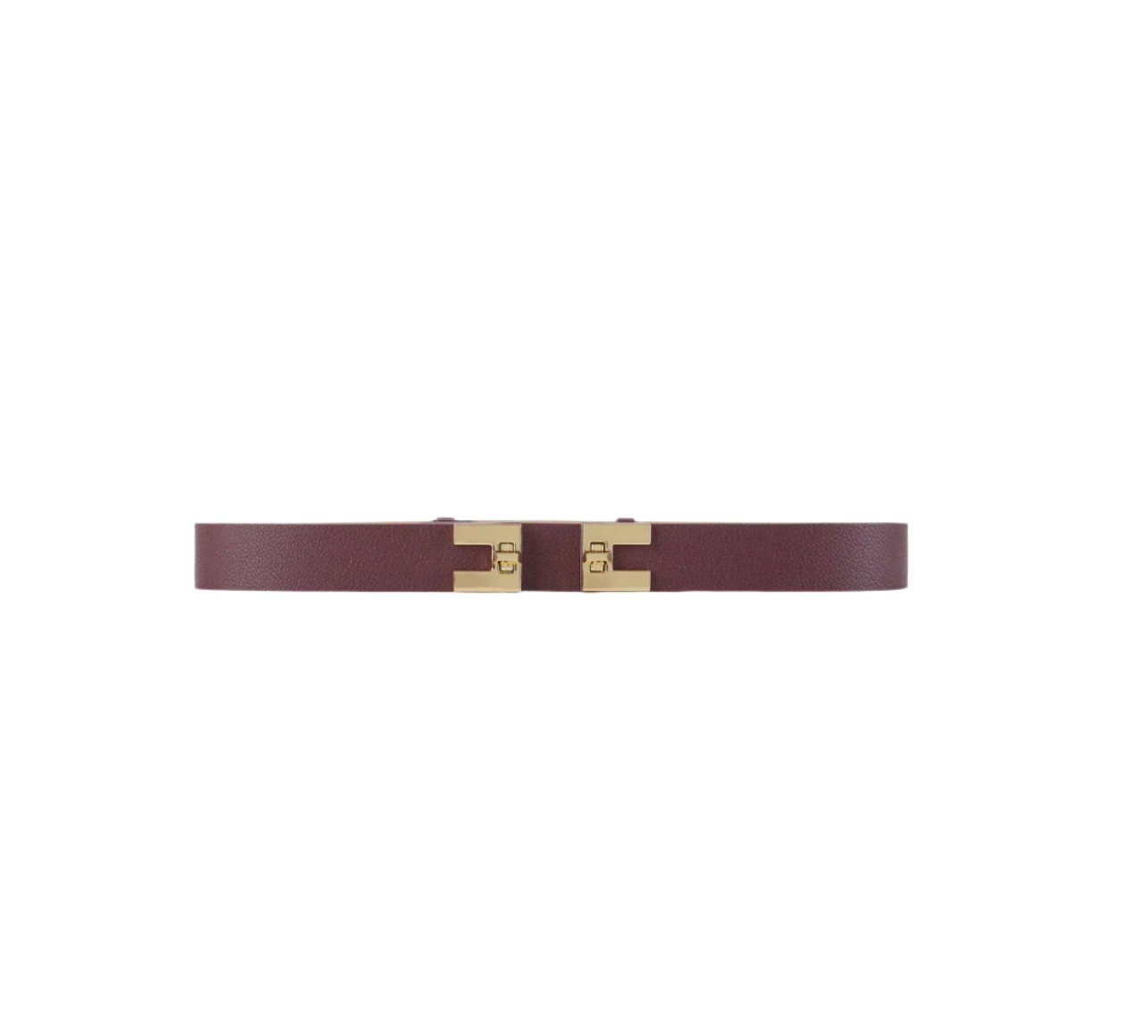 Belt with logoed plaque