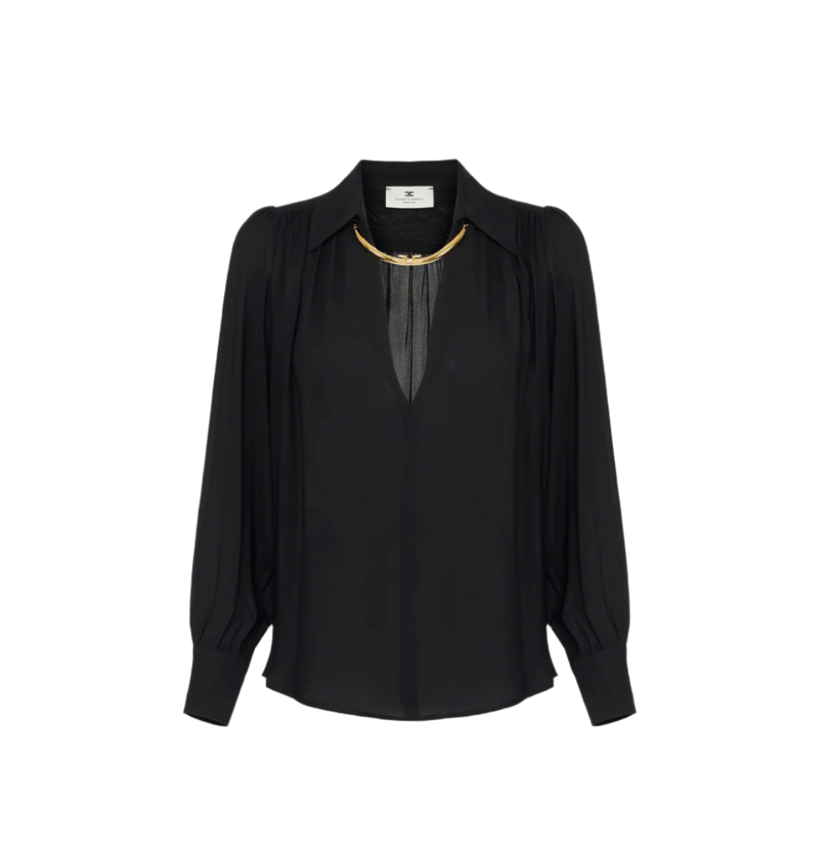 Blouse in georgette fabric with jewel detail
