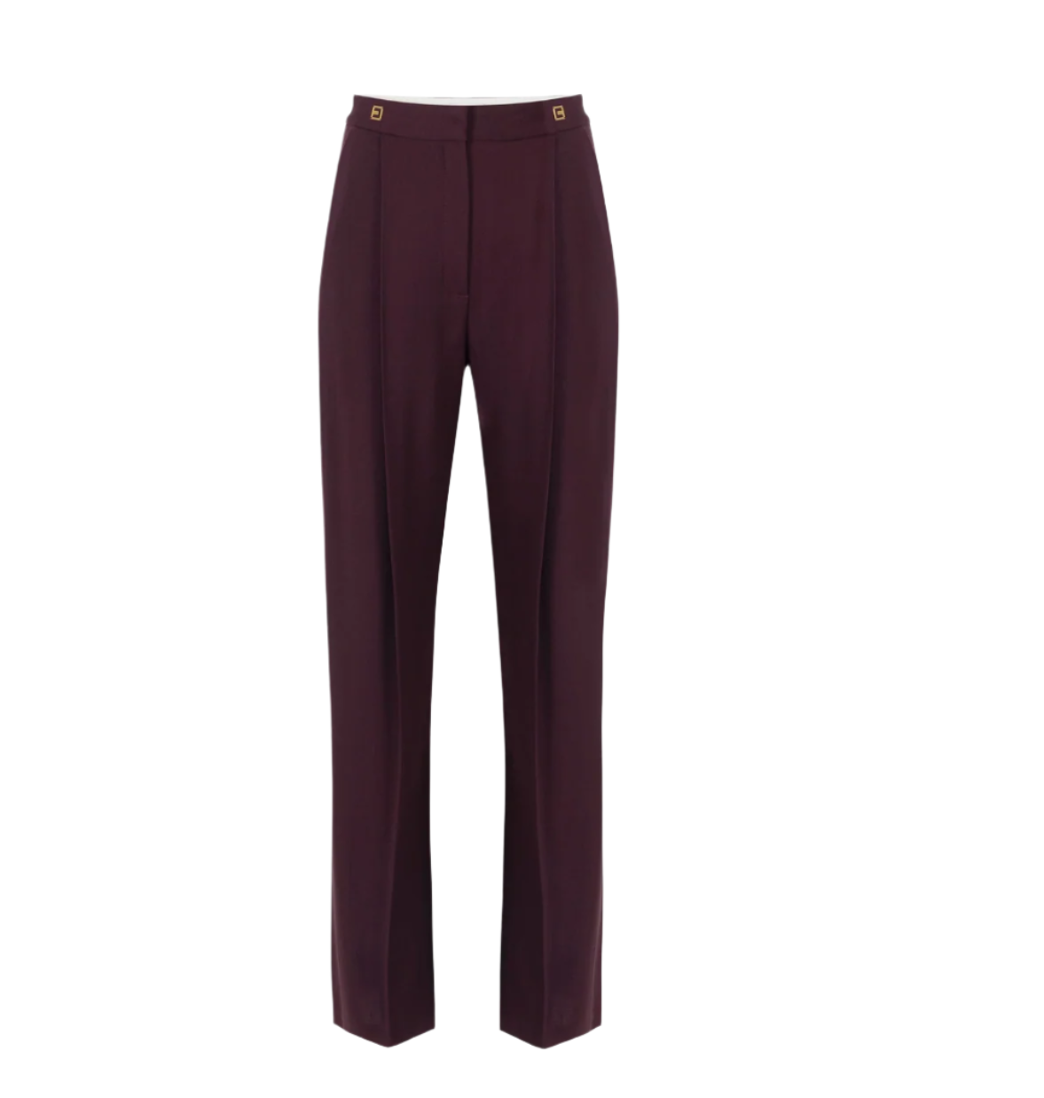 Crêpe trousers with logo details