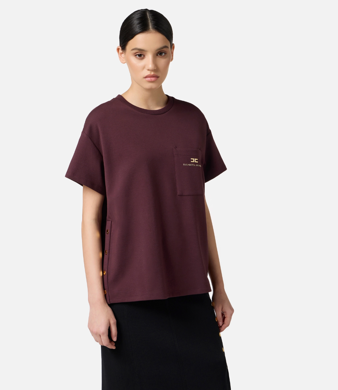 Heavy jersey T-shirt with breast pocket