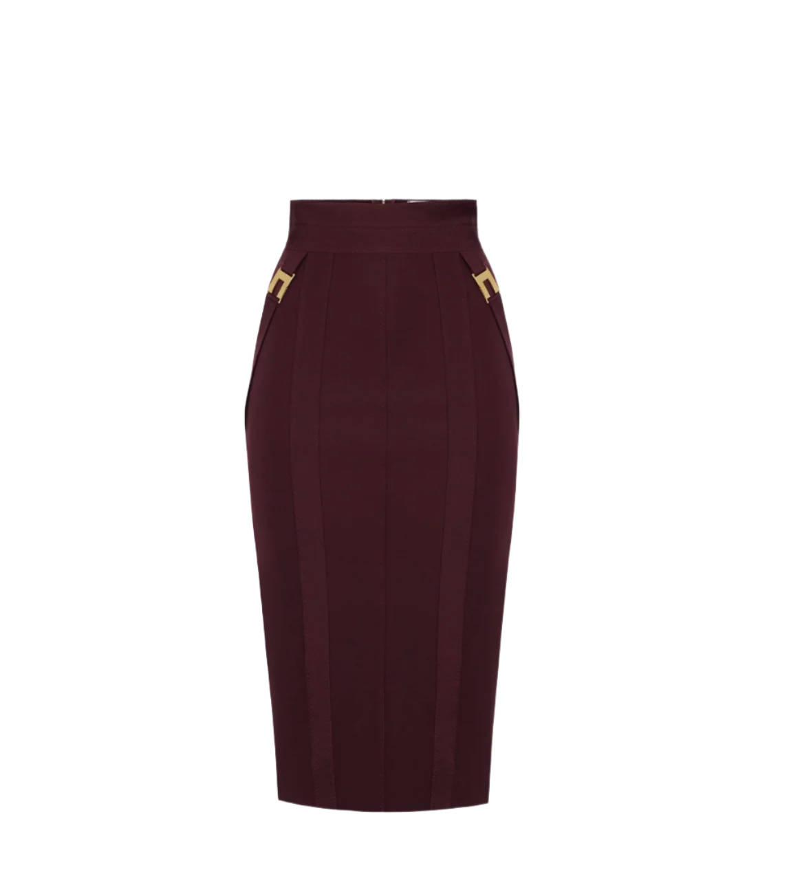 Skirt in bi-elastic fabric with jewel logo