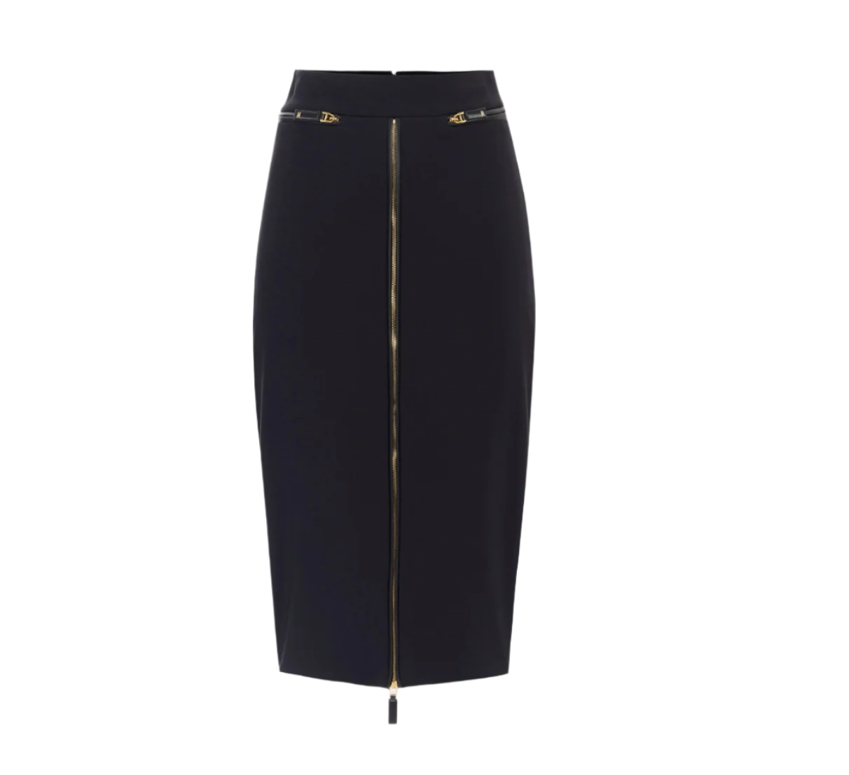Skirt in lightweight crêpe fabric with zip