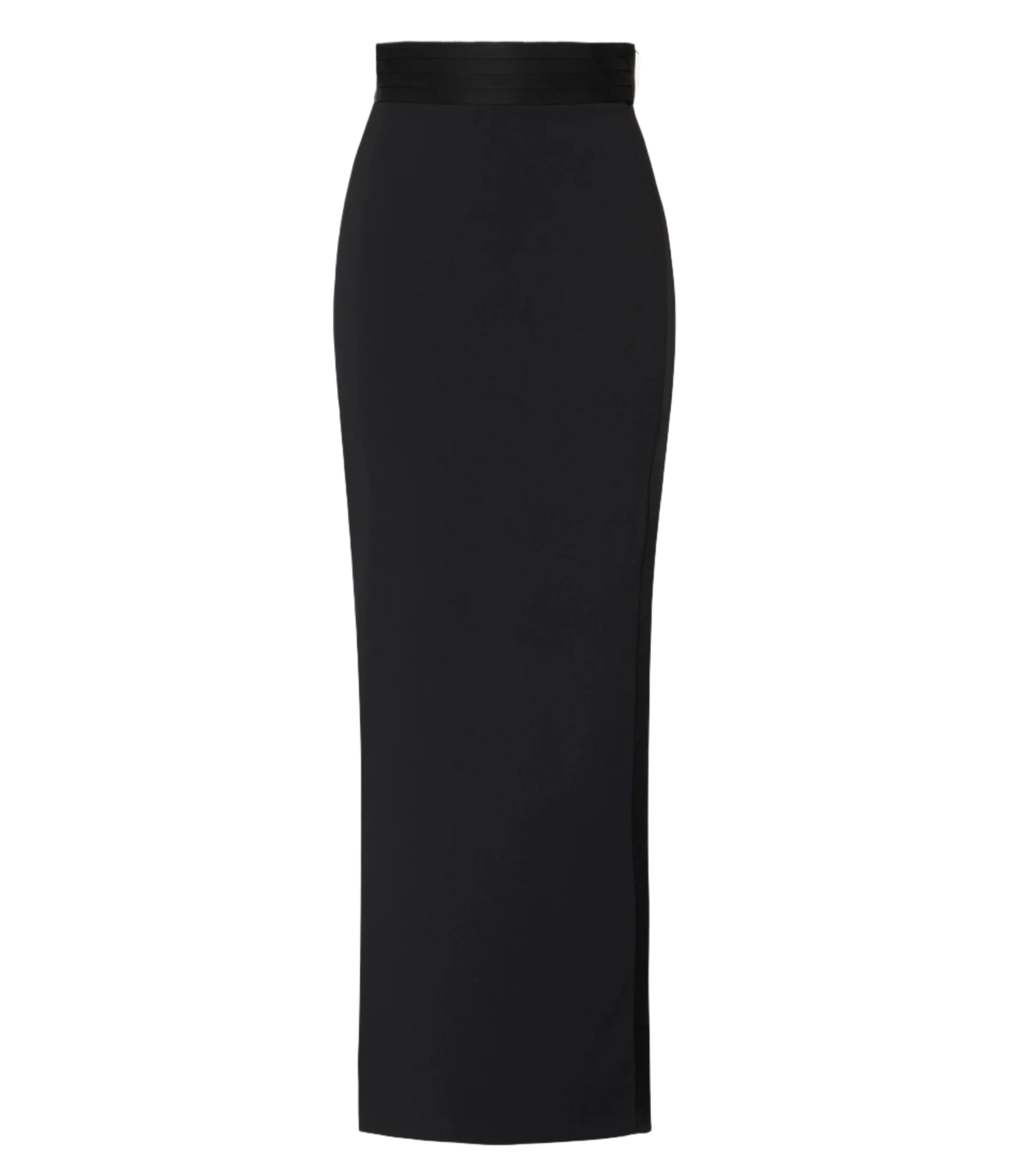 Skirt in lightweight crêpe fabric with tuxedo details