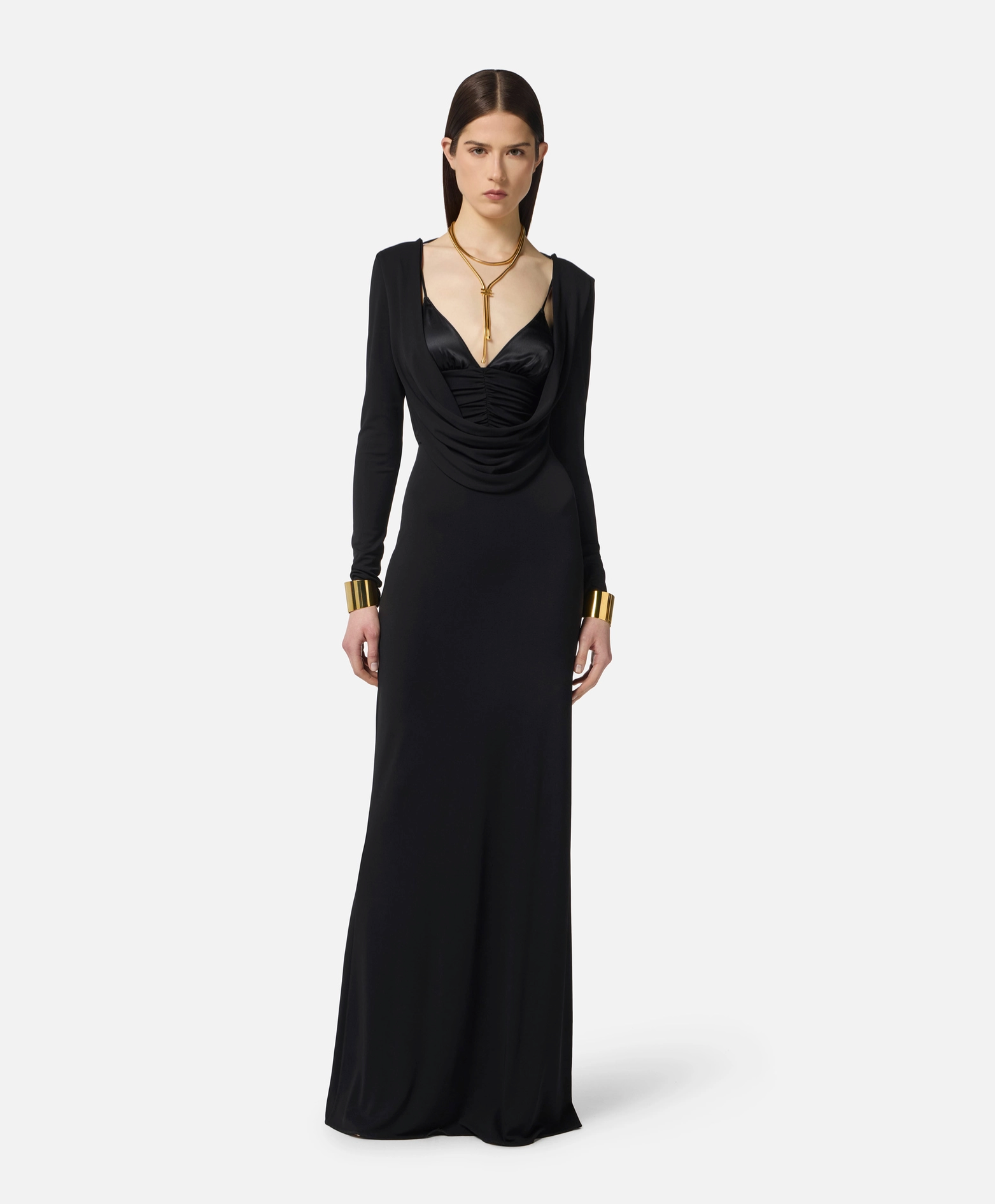 Red Carpet dress in flowing crêpe jersey