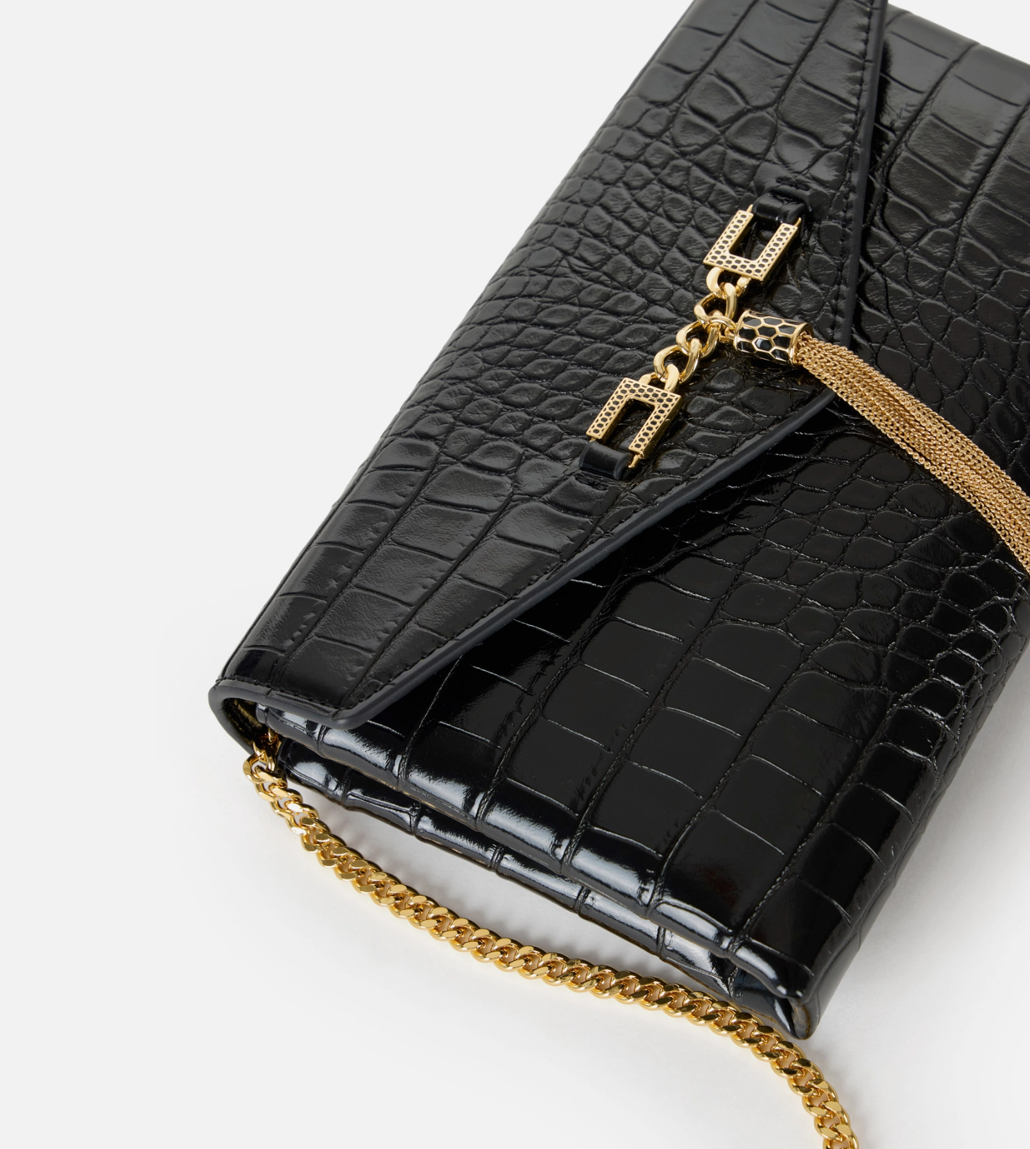 Shoulder bag with groumette chain