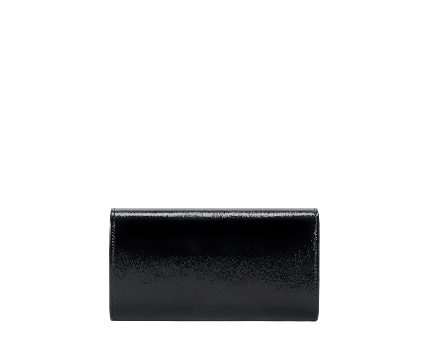 Leather clutch bag with logo