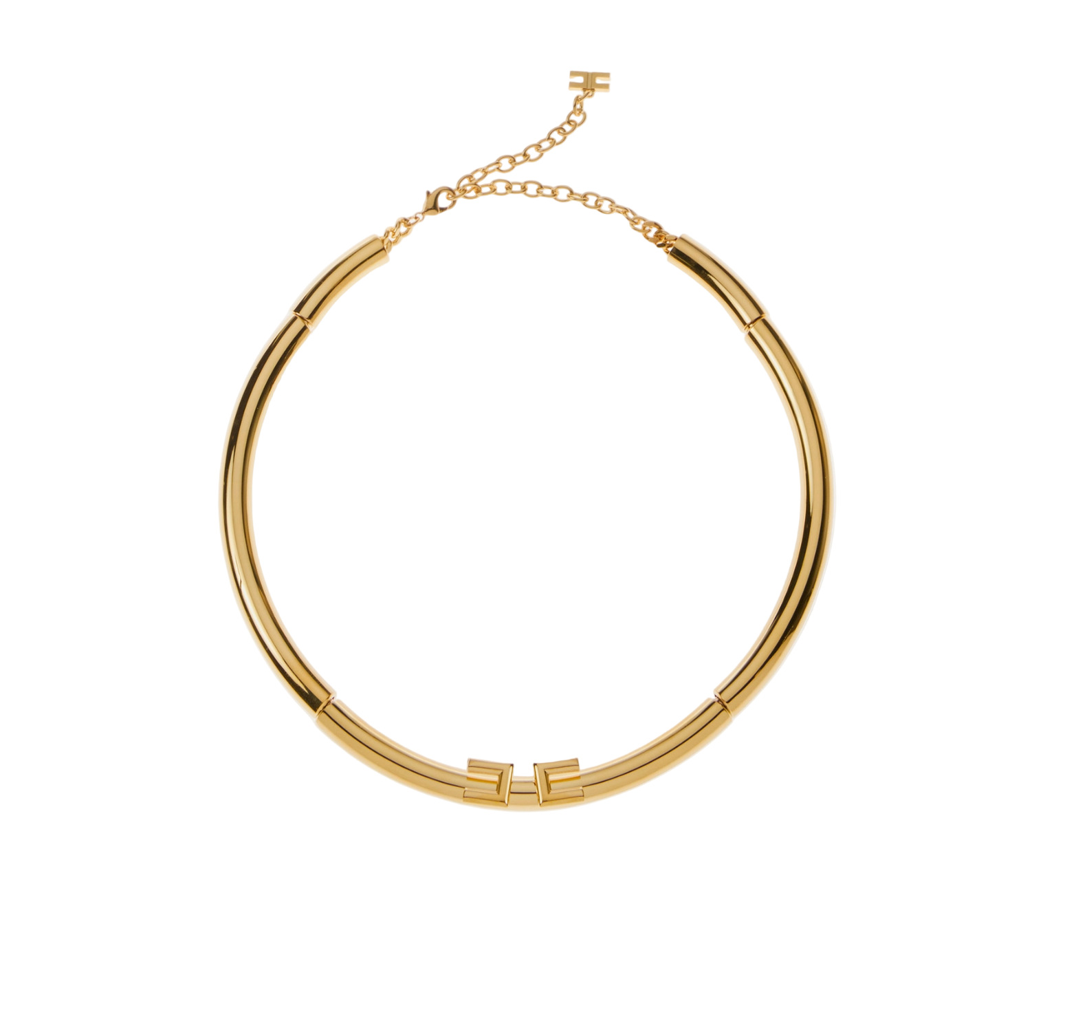 Tubular necklace with logo