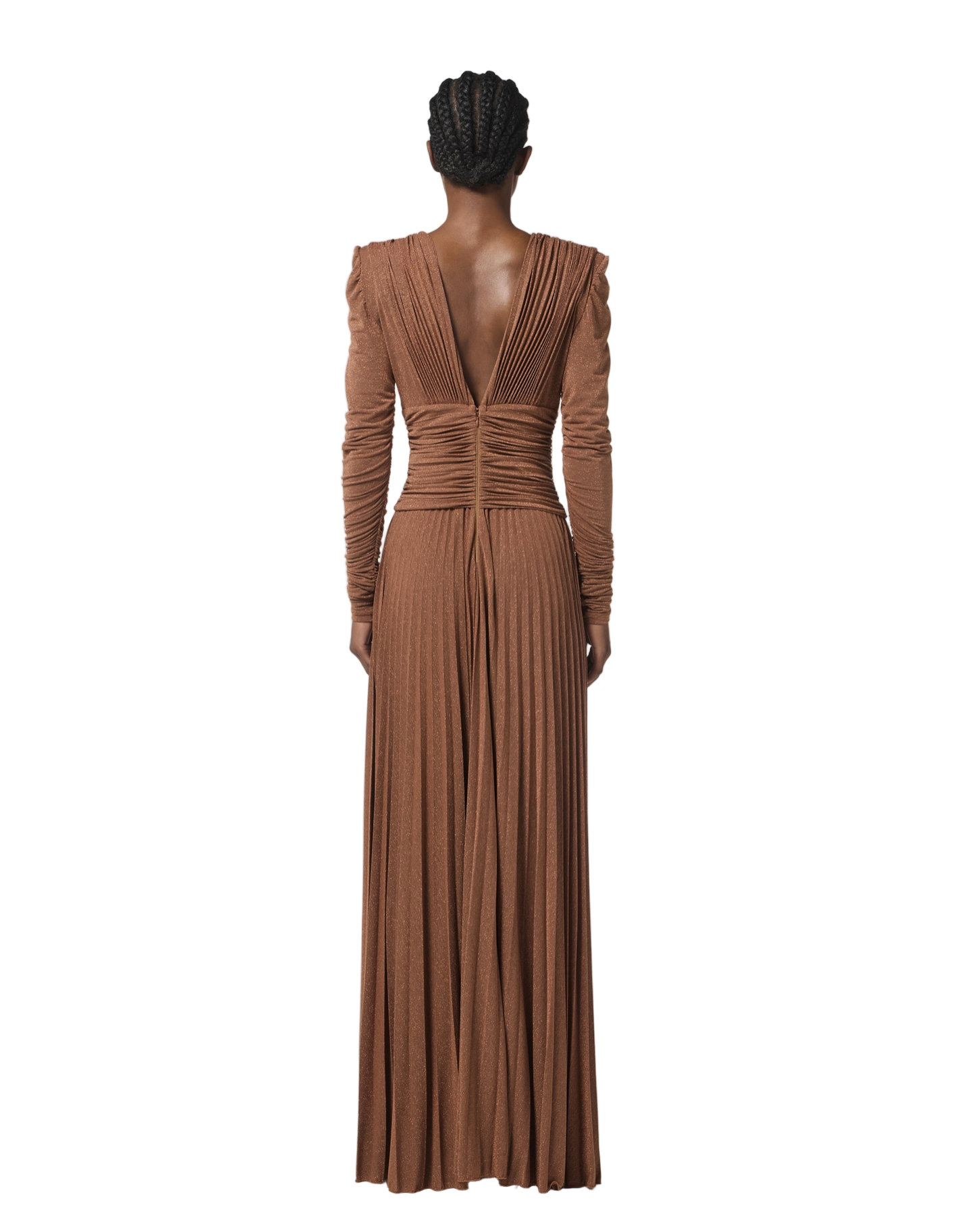 Red Carpet dress in lurex jersey with necklace