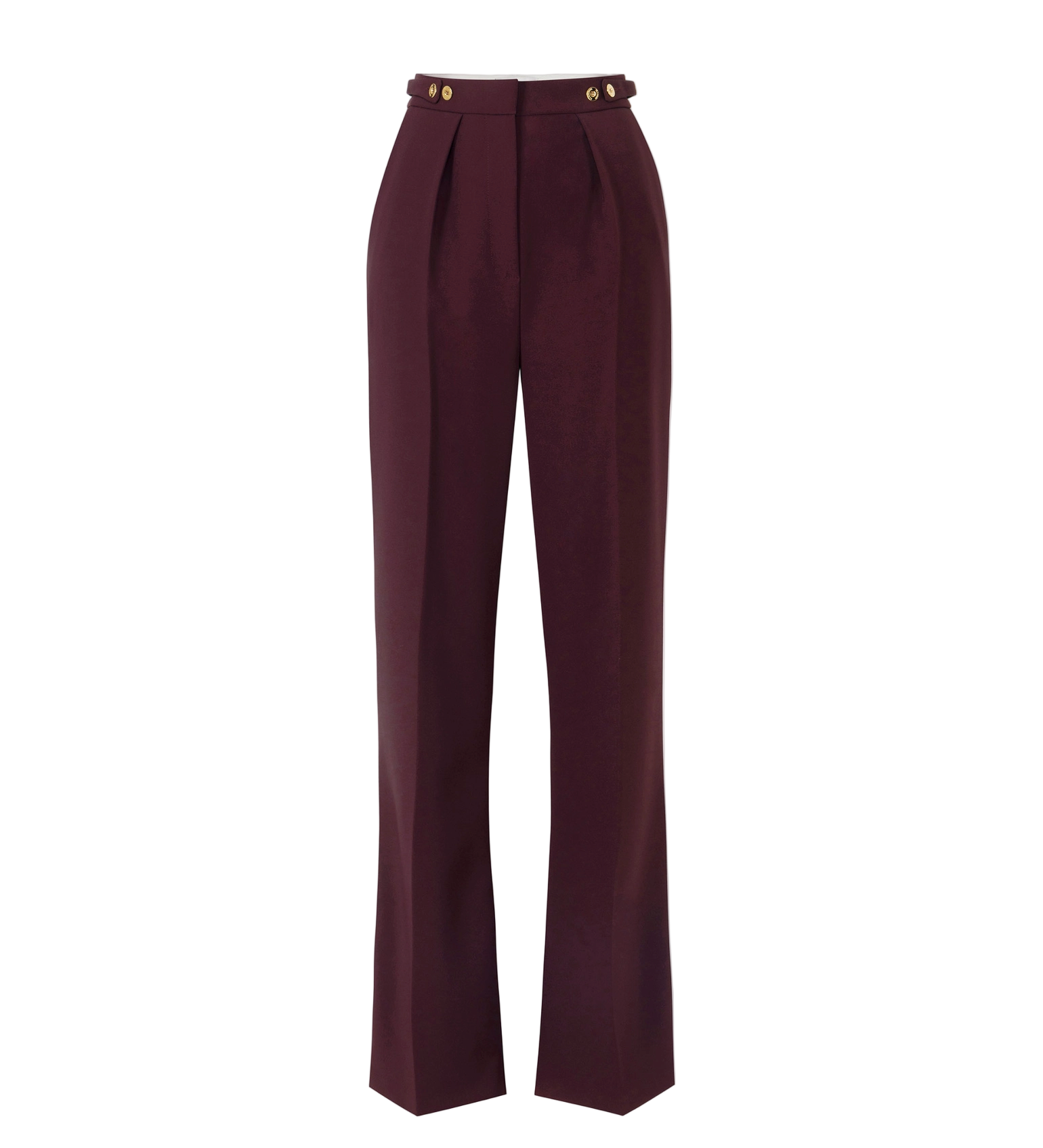 Trousers in crêpe fabric with jewel accessory