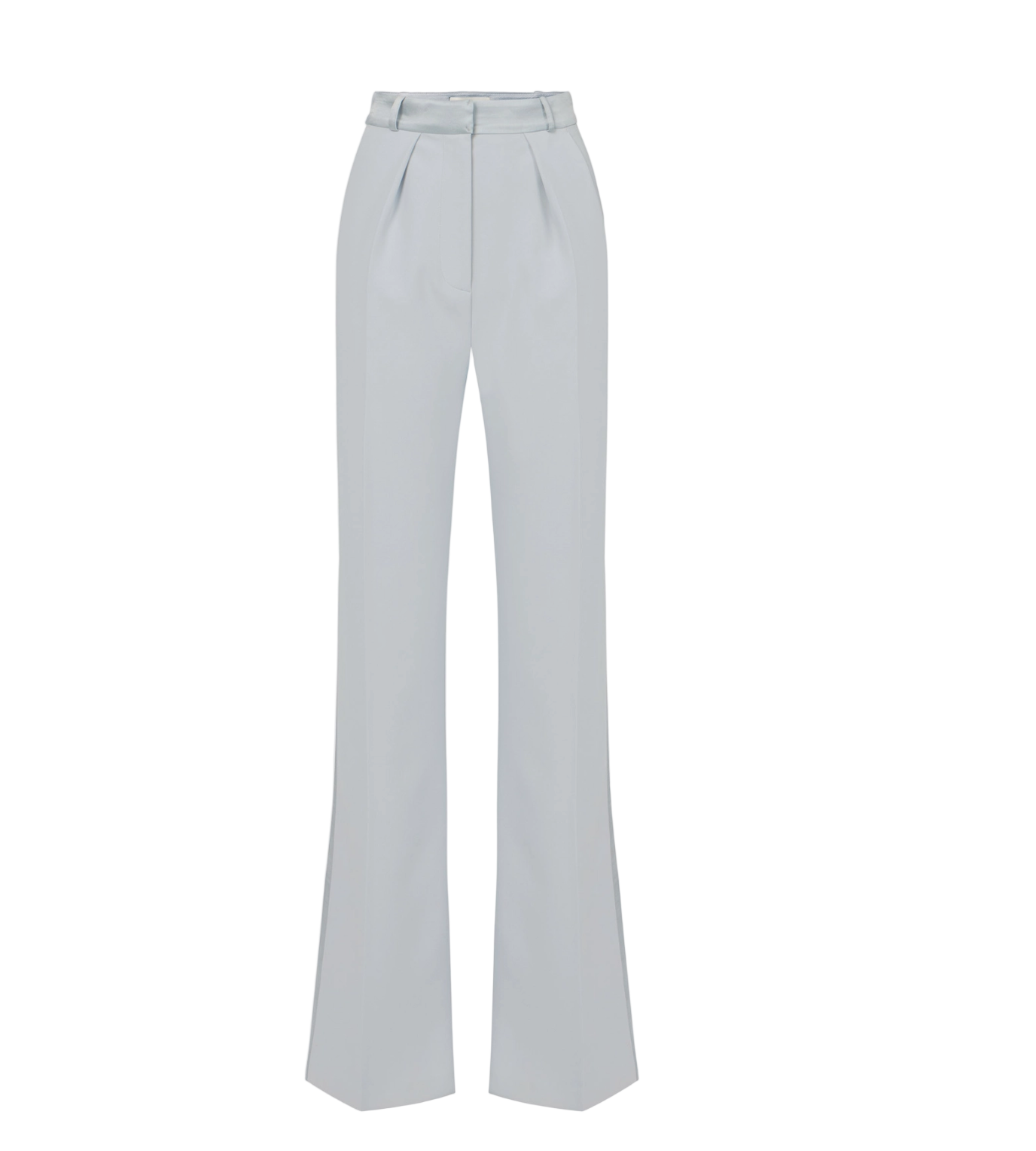 Trousers in lightweight crêpe fabric with tuxedo details