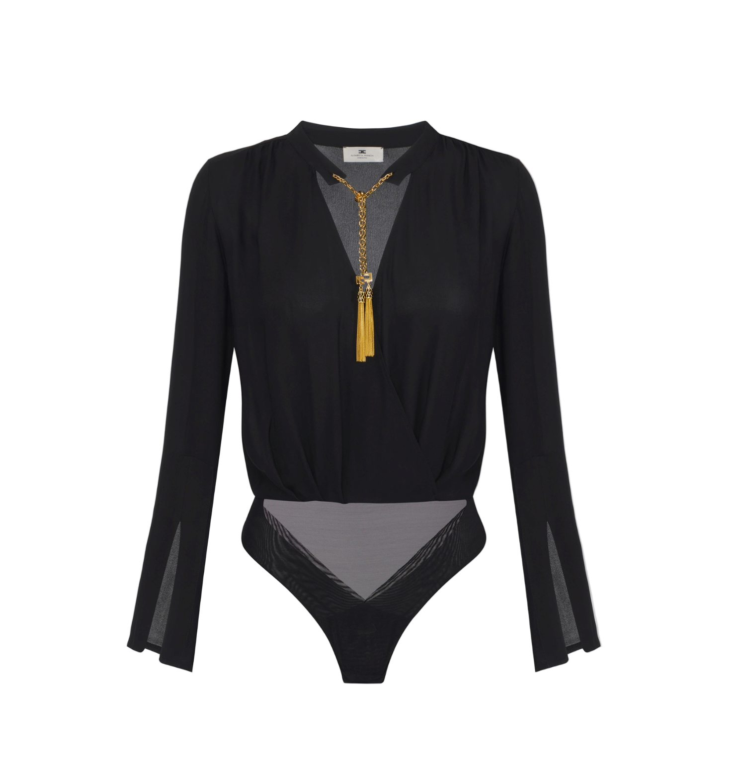 Bodysuit in georgette fabric with jewel details