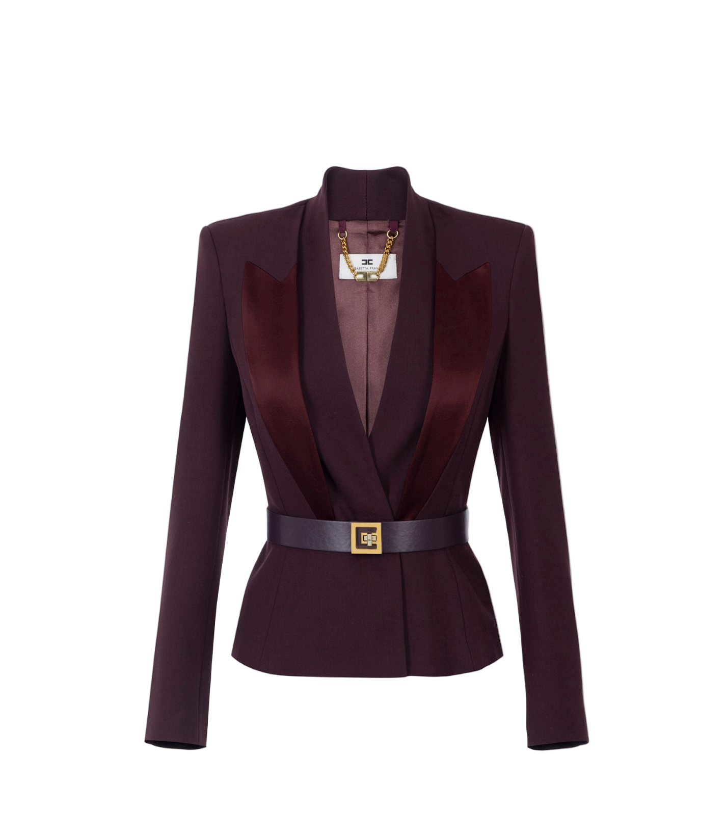 Crêpe jacket with satin lapels