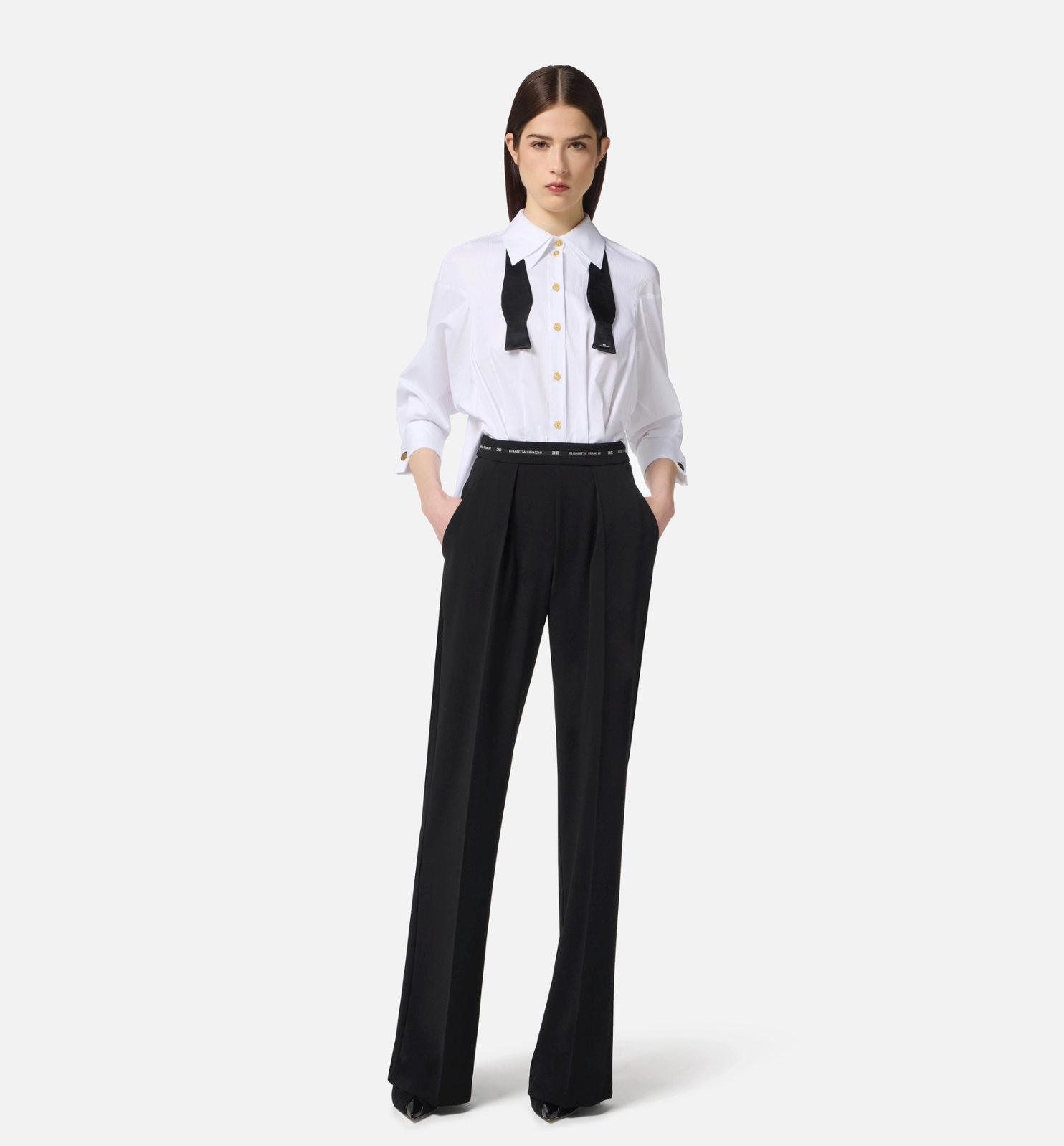 Lightweight crêpe and poplin jumpsuit