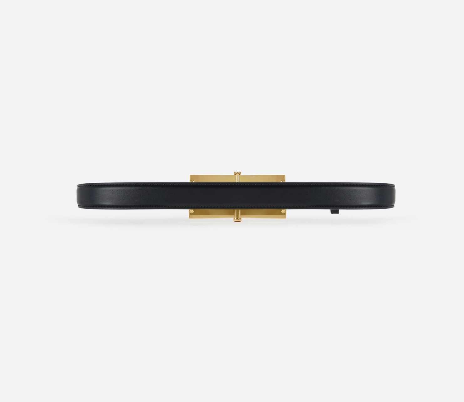 Belt with logo buckle