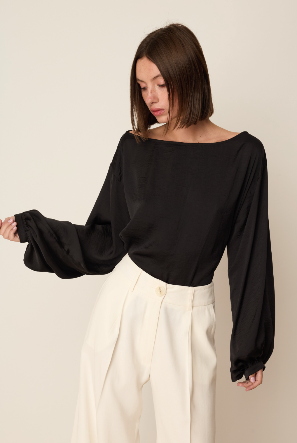 Satin Long sleeve Blouse