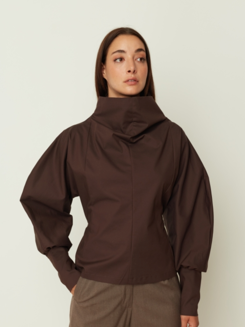 Poplin Volume Blouse
