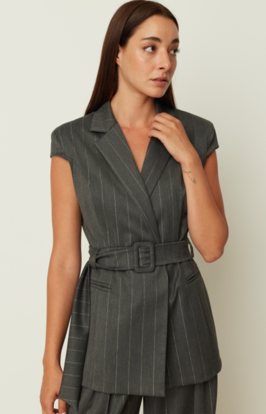 Stripes Vest Suit