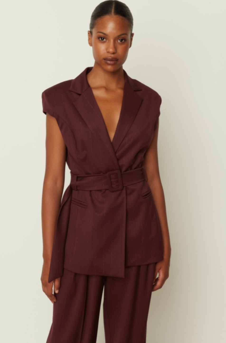 Stripes Vest Suit