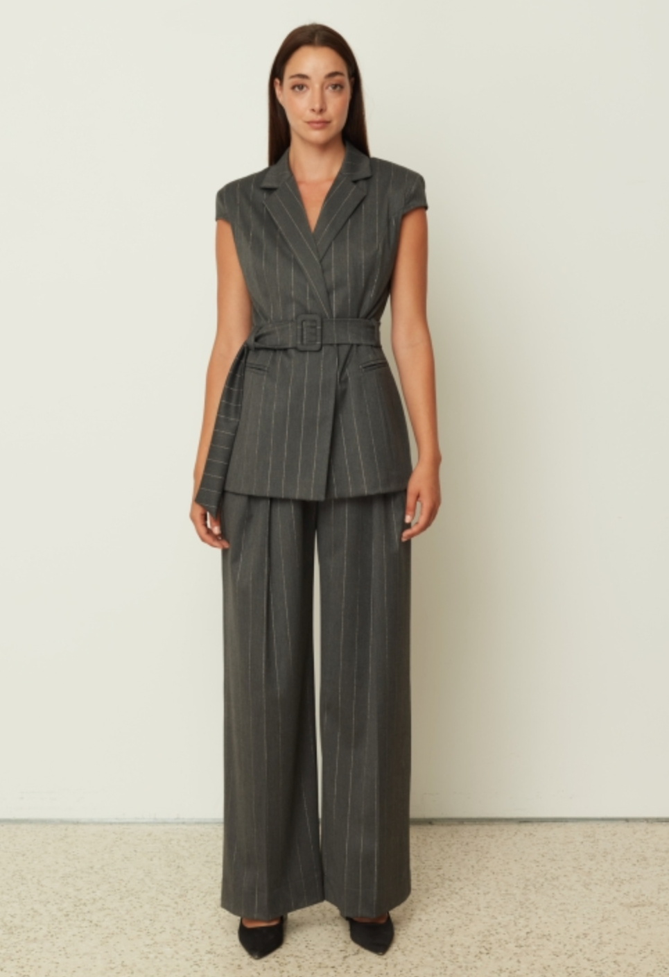 Stripes Vest Suit