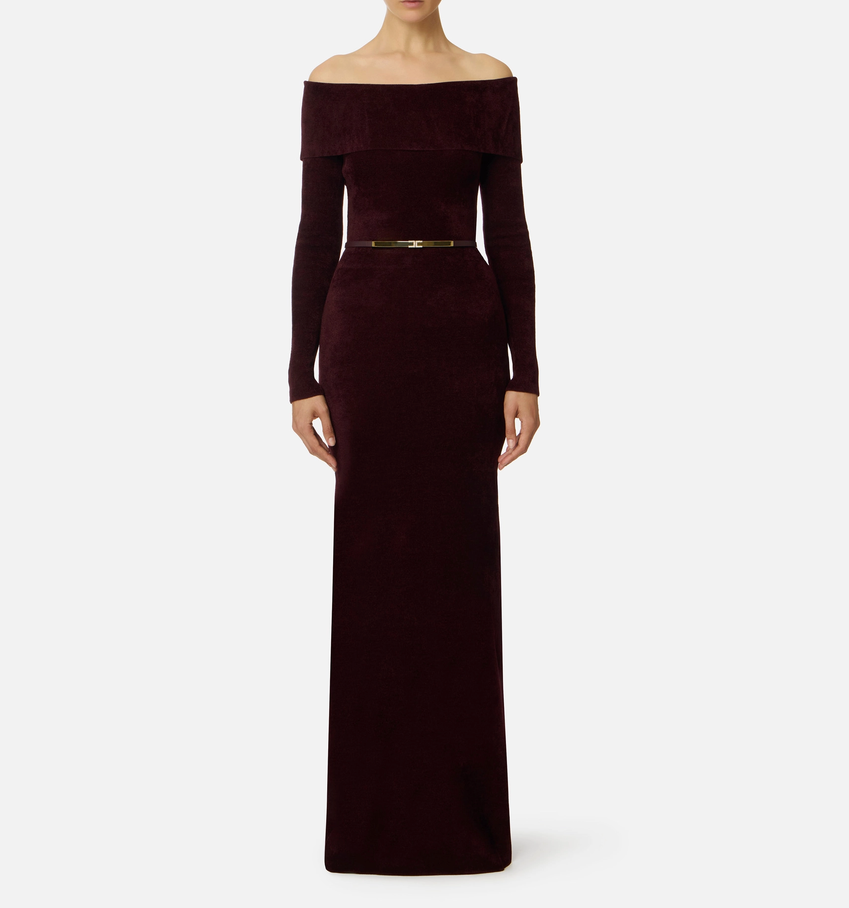 Red Carpet chenille dress with belt