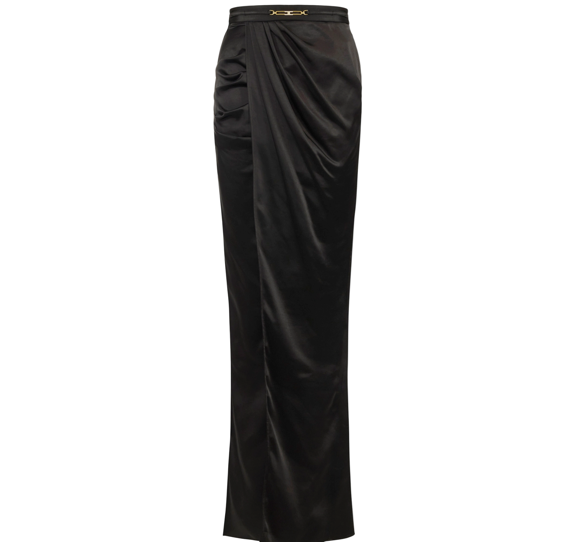 Skirt in satin fabric with jewel detail