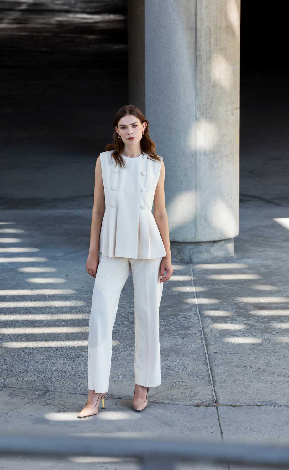 Belted Straight Pants