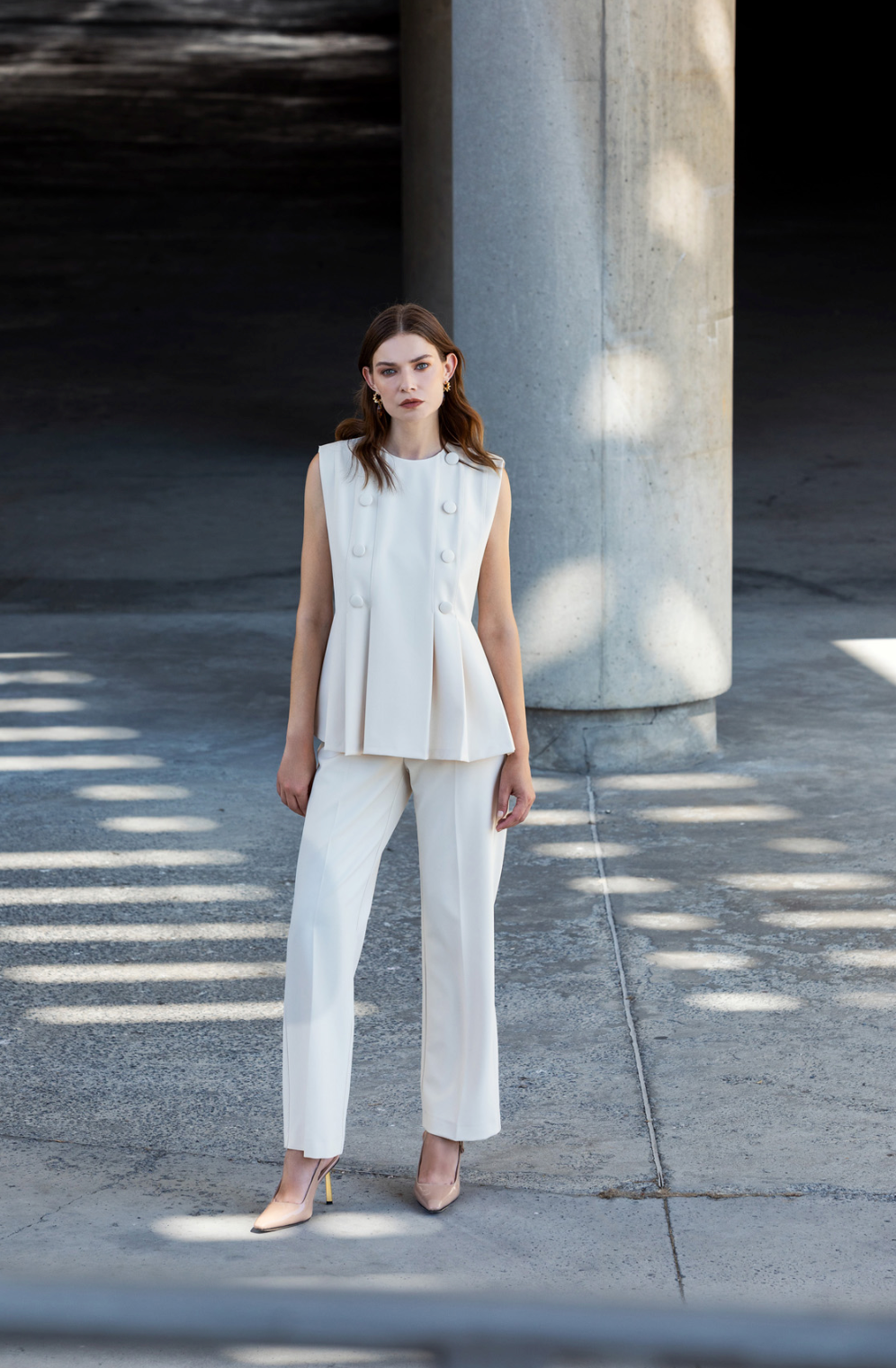 Round Neck Sleeveless Top