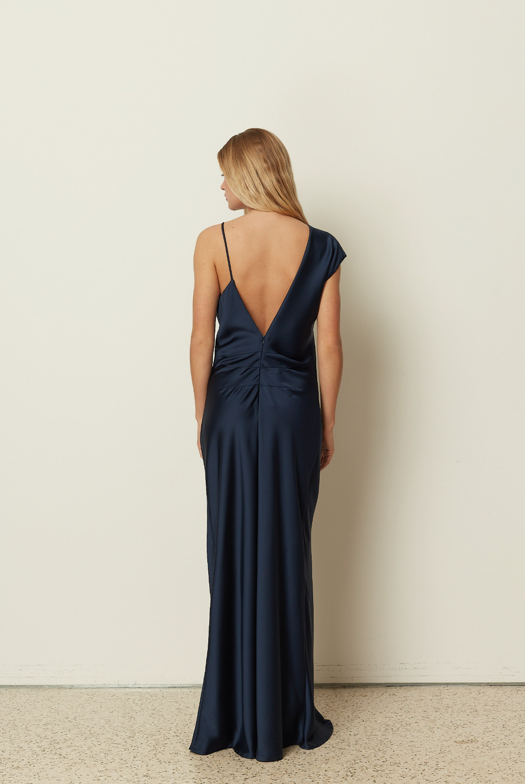 Asymmetrical Satin Dress