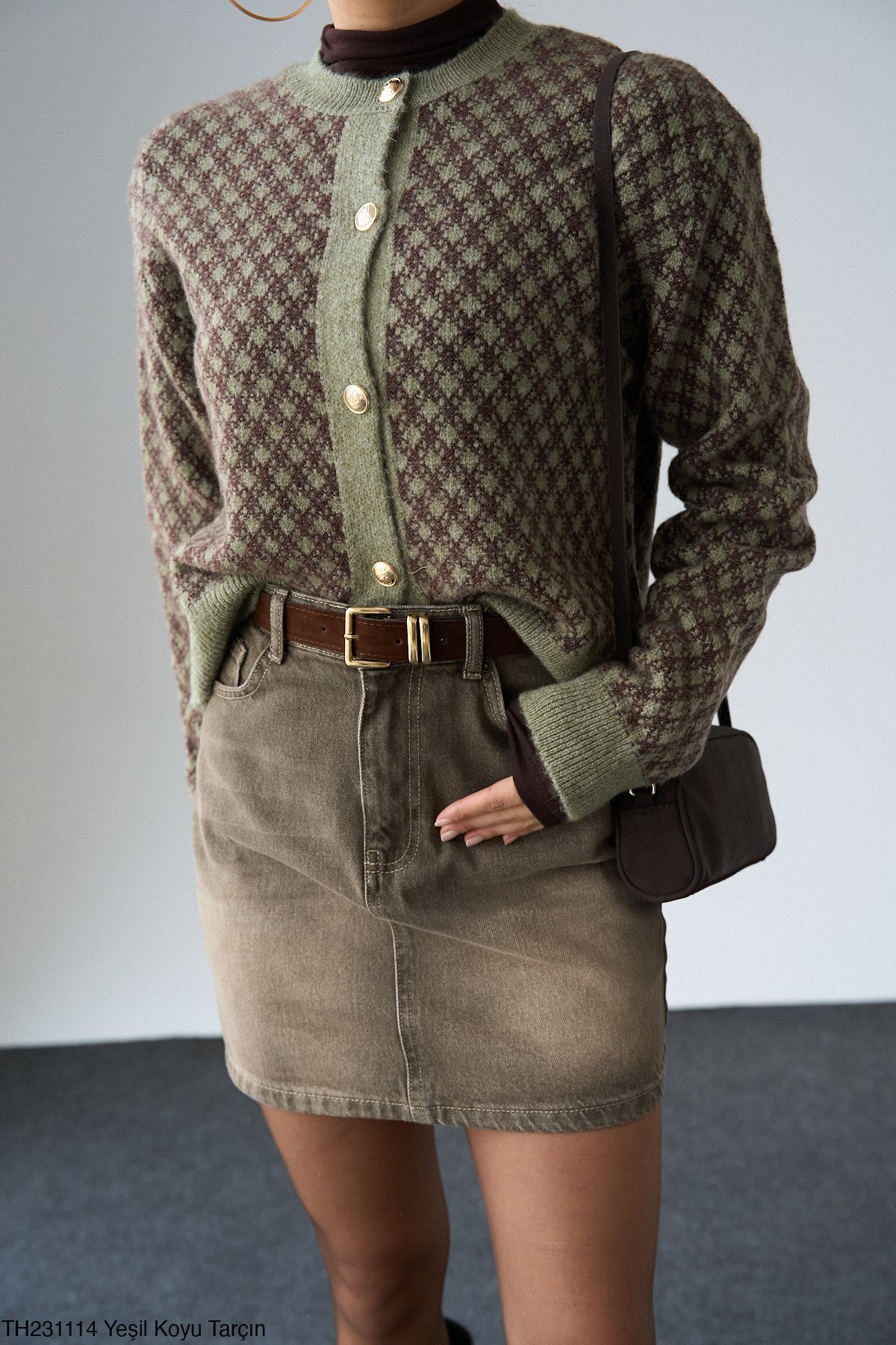 Buttoned Knit Cardigan