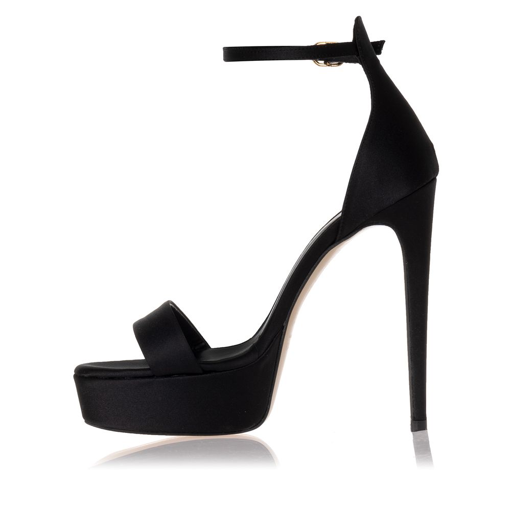 Satin High Heel Sandals