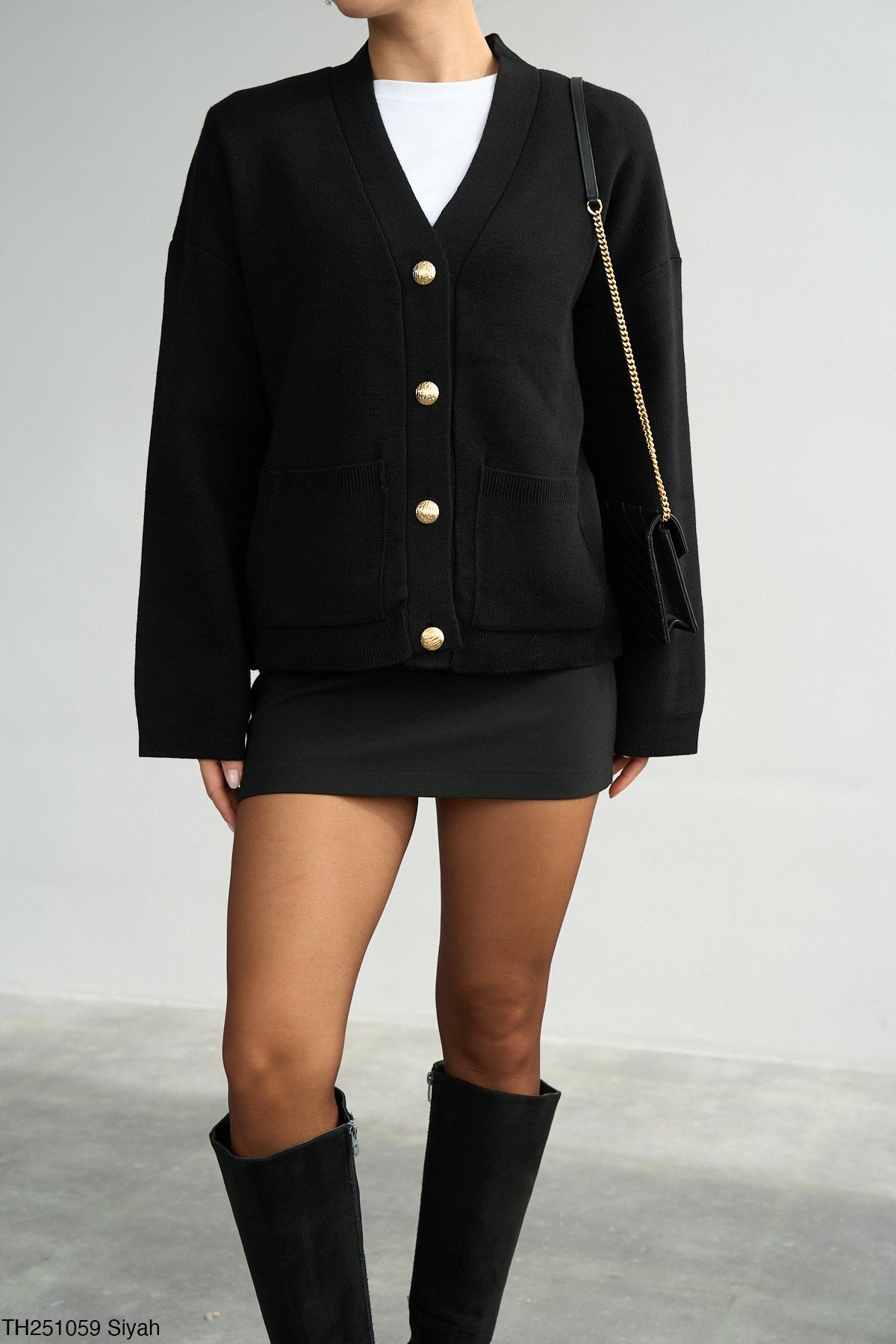 Gold Buttons Cardigan