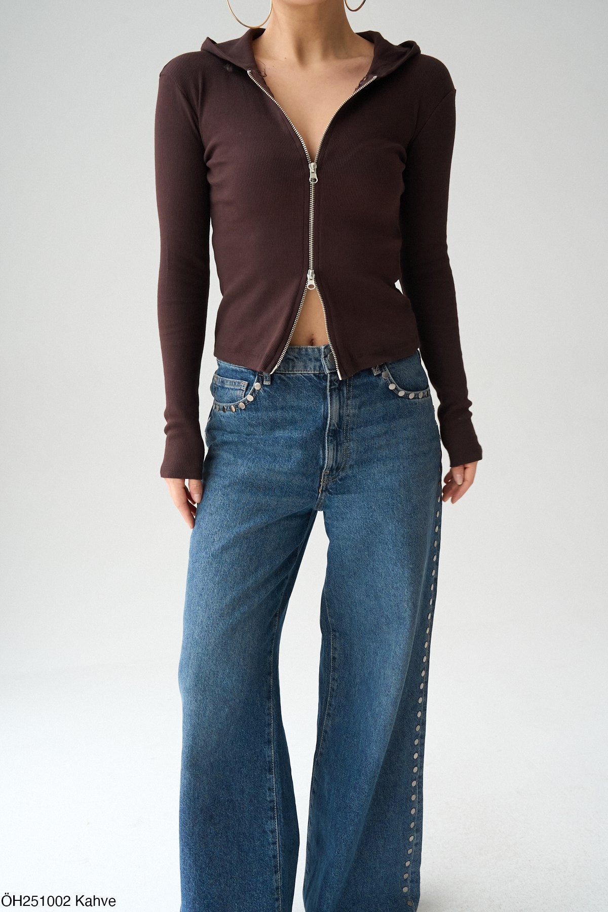 Knit Sweatshirt with Hoodie