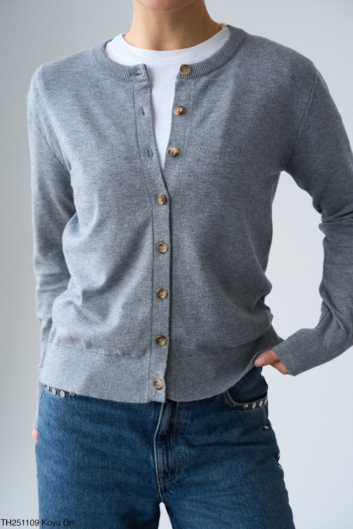Classic Cardigan with Buttons