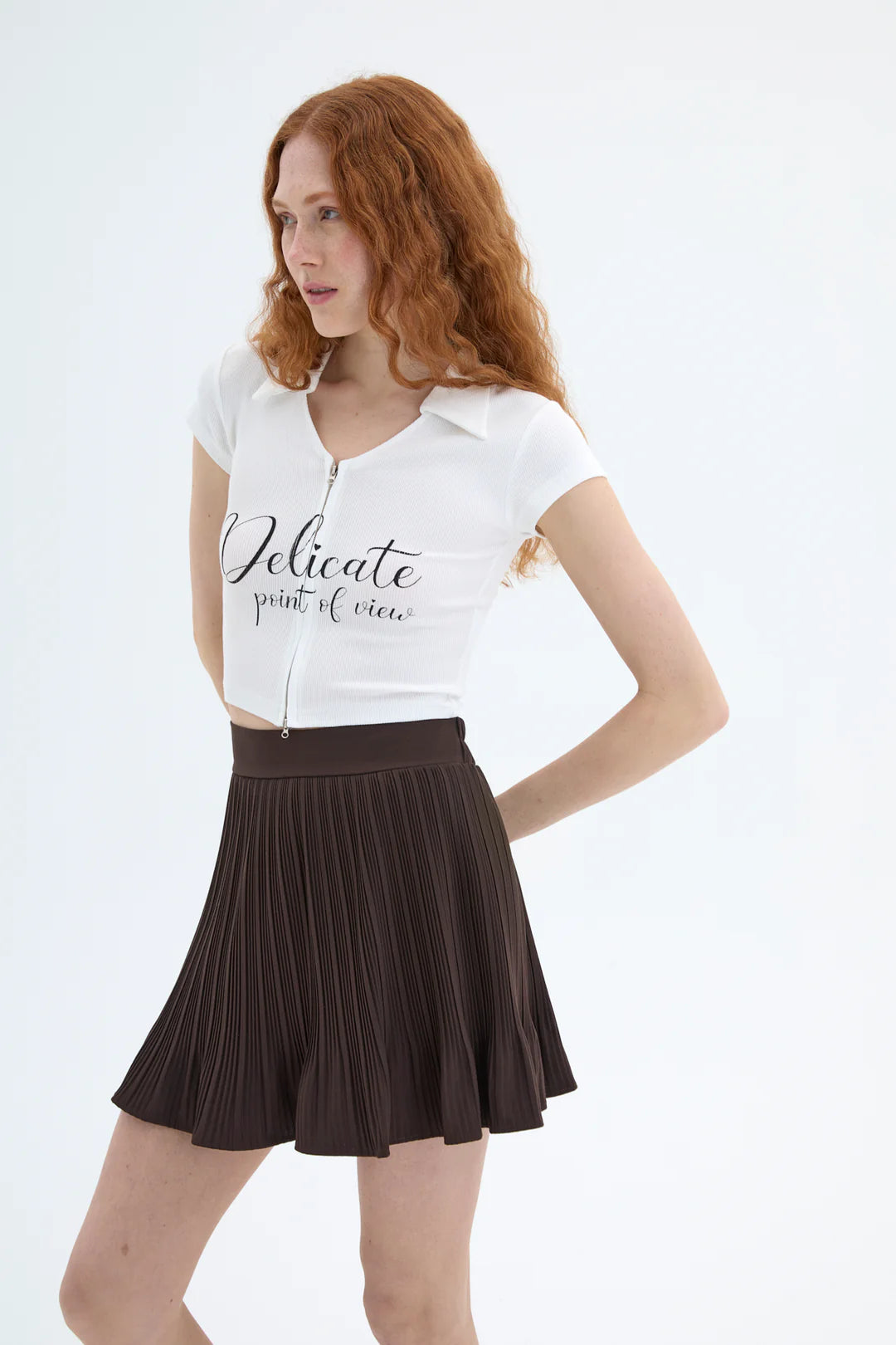 Plisse Mini Skirt