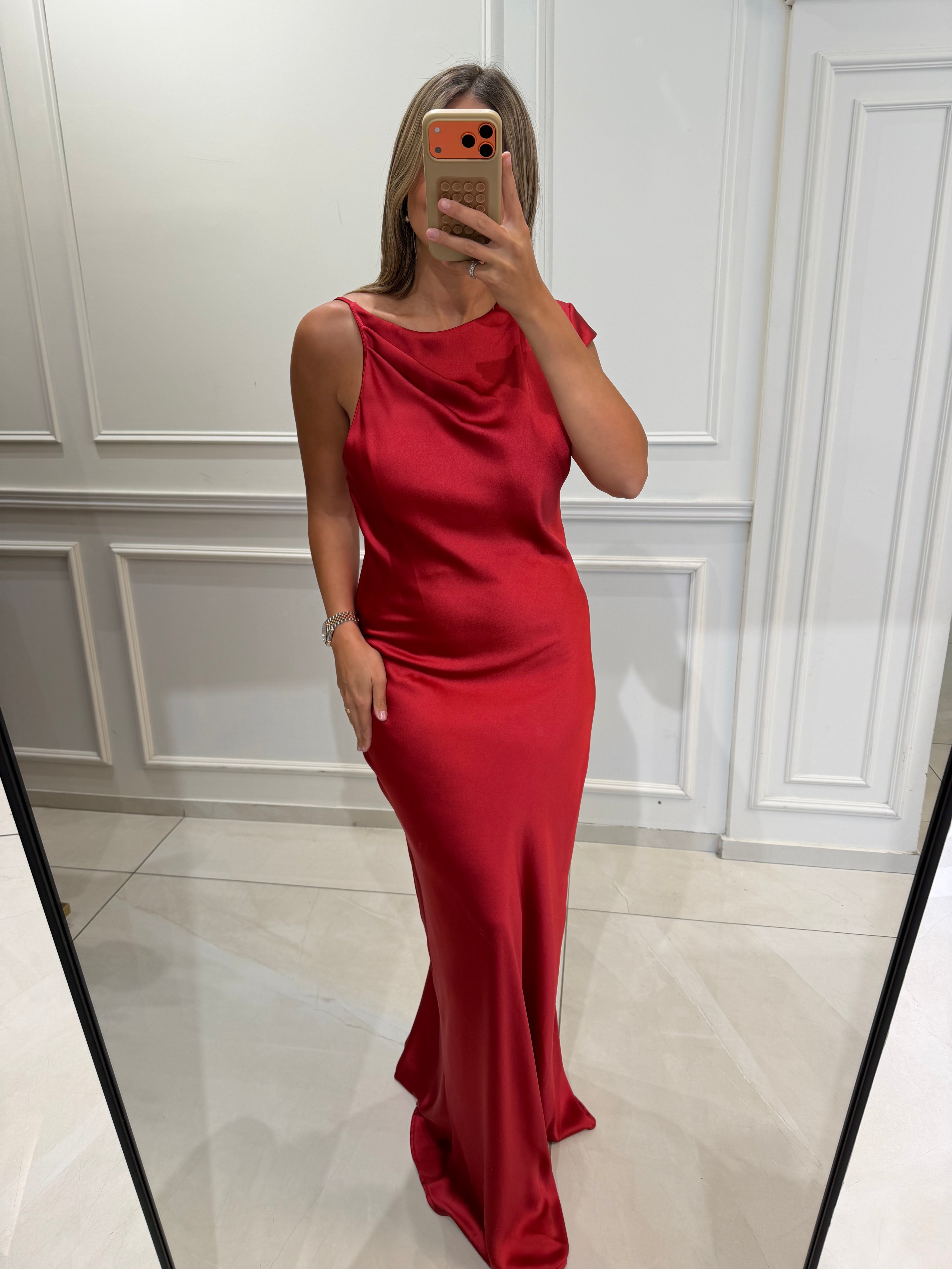 Asymmetrical Satin Dress