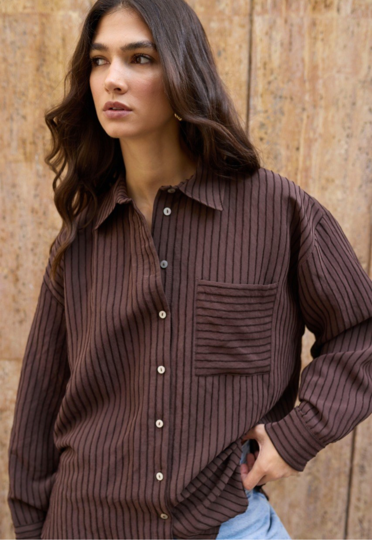 Striped Shirt with Pocket