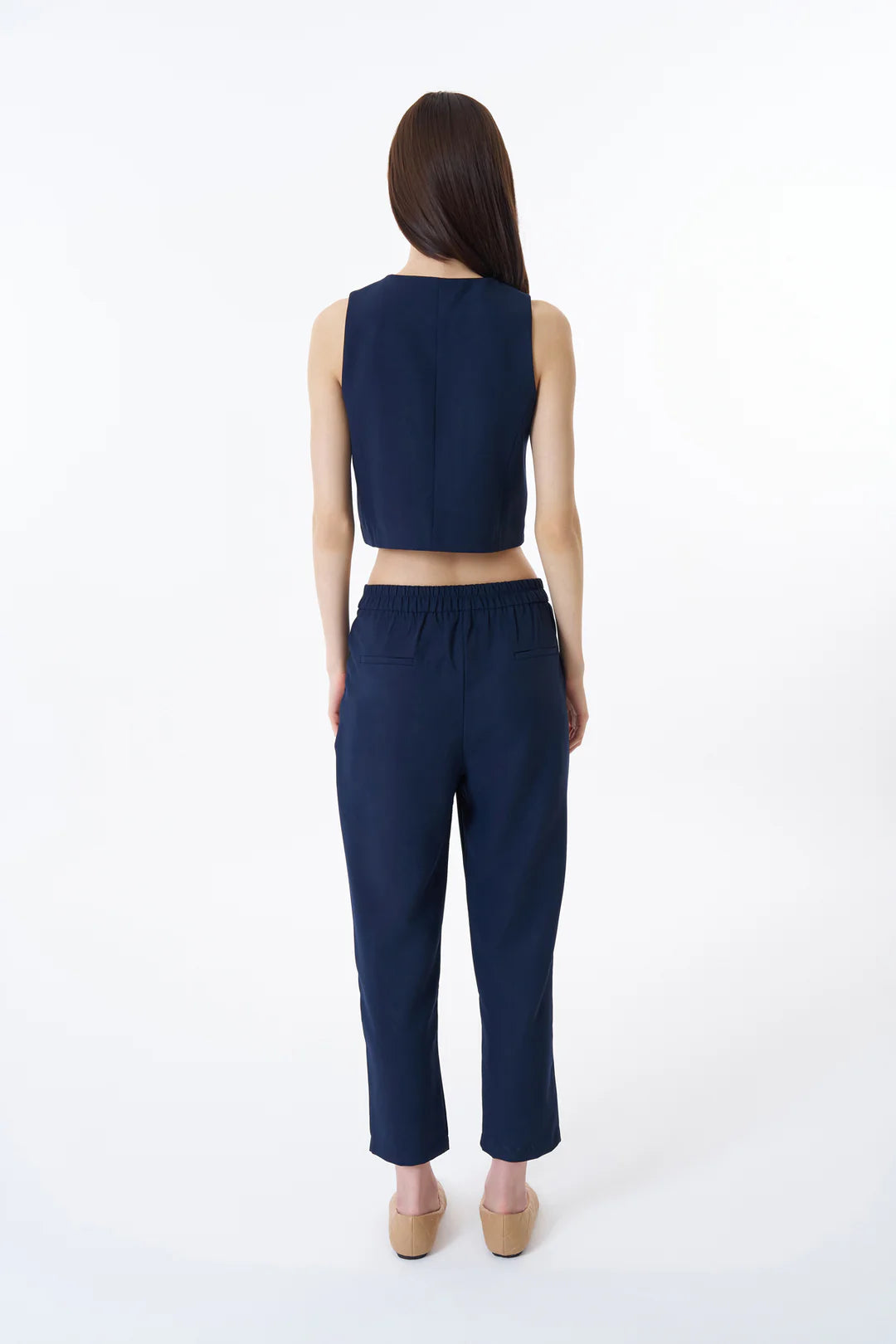 crop vest with buttons