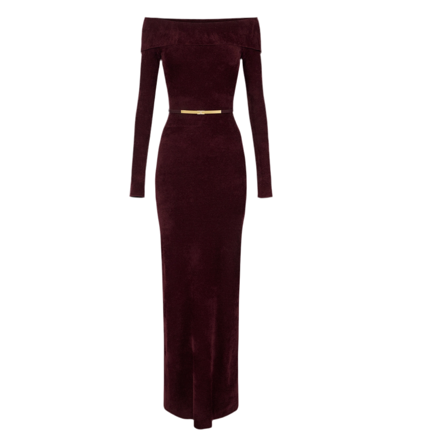 Red Carpet chenille dress with belt