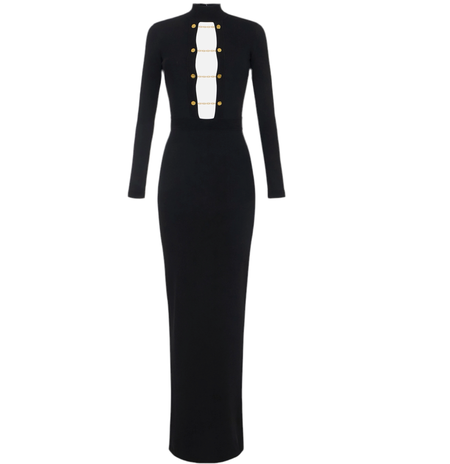 Viscose knit dress with jewel cufflinks