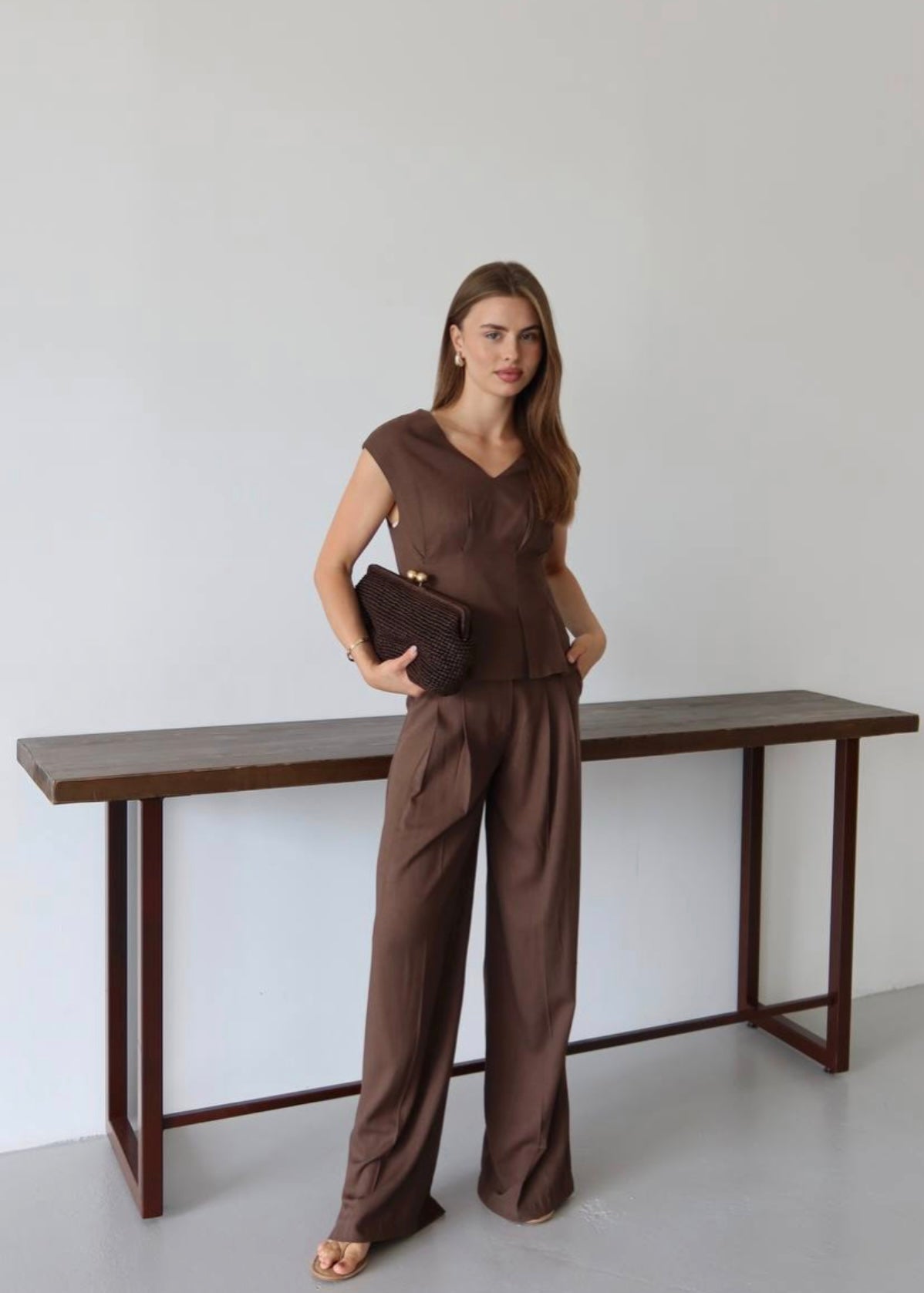 V BLOUSE SET