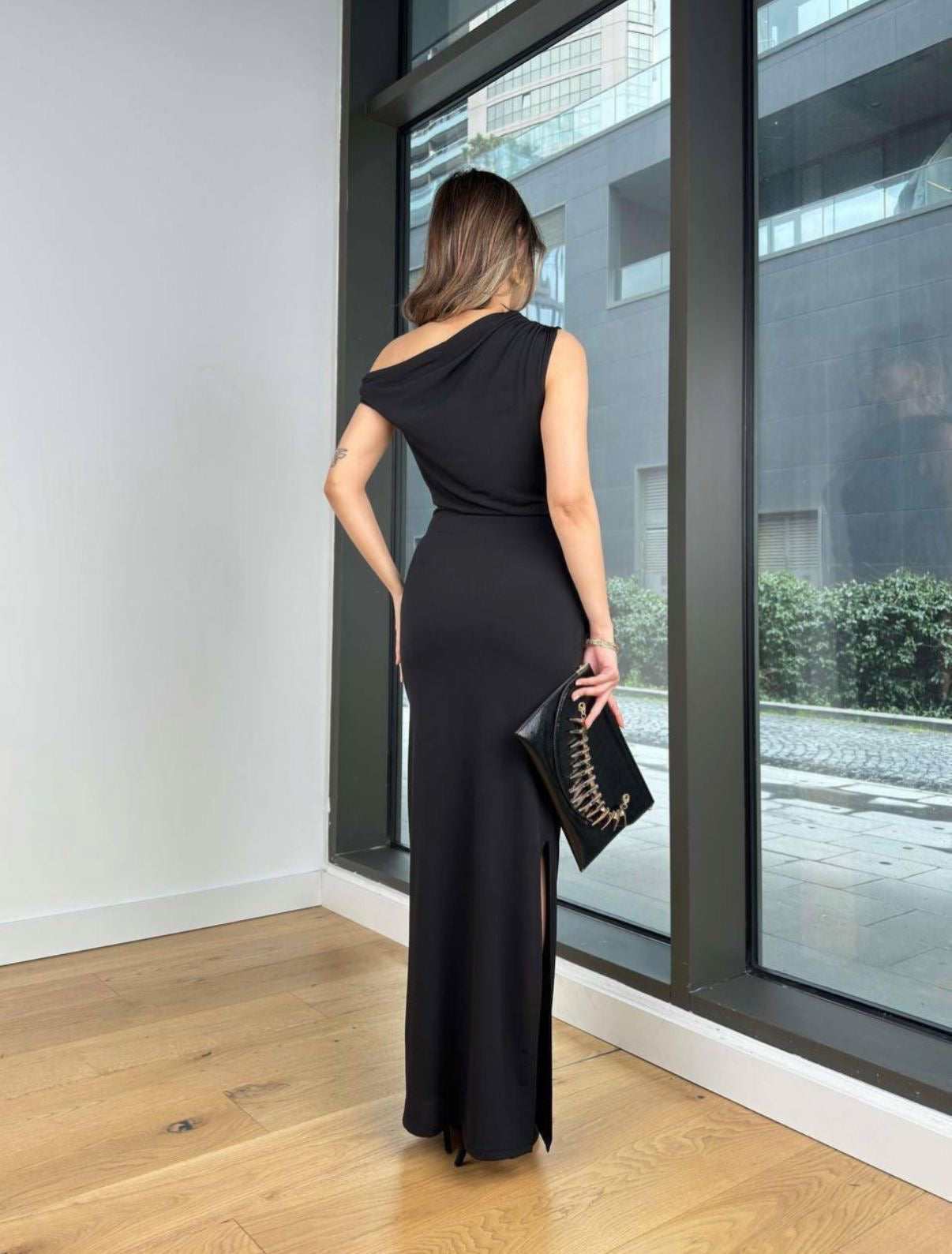 Assymetric Lycra Dress