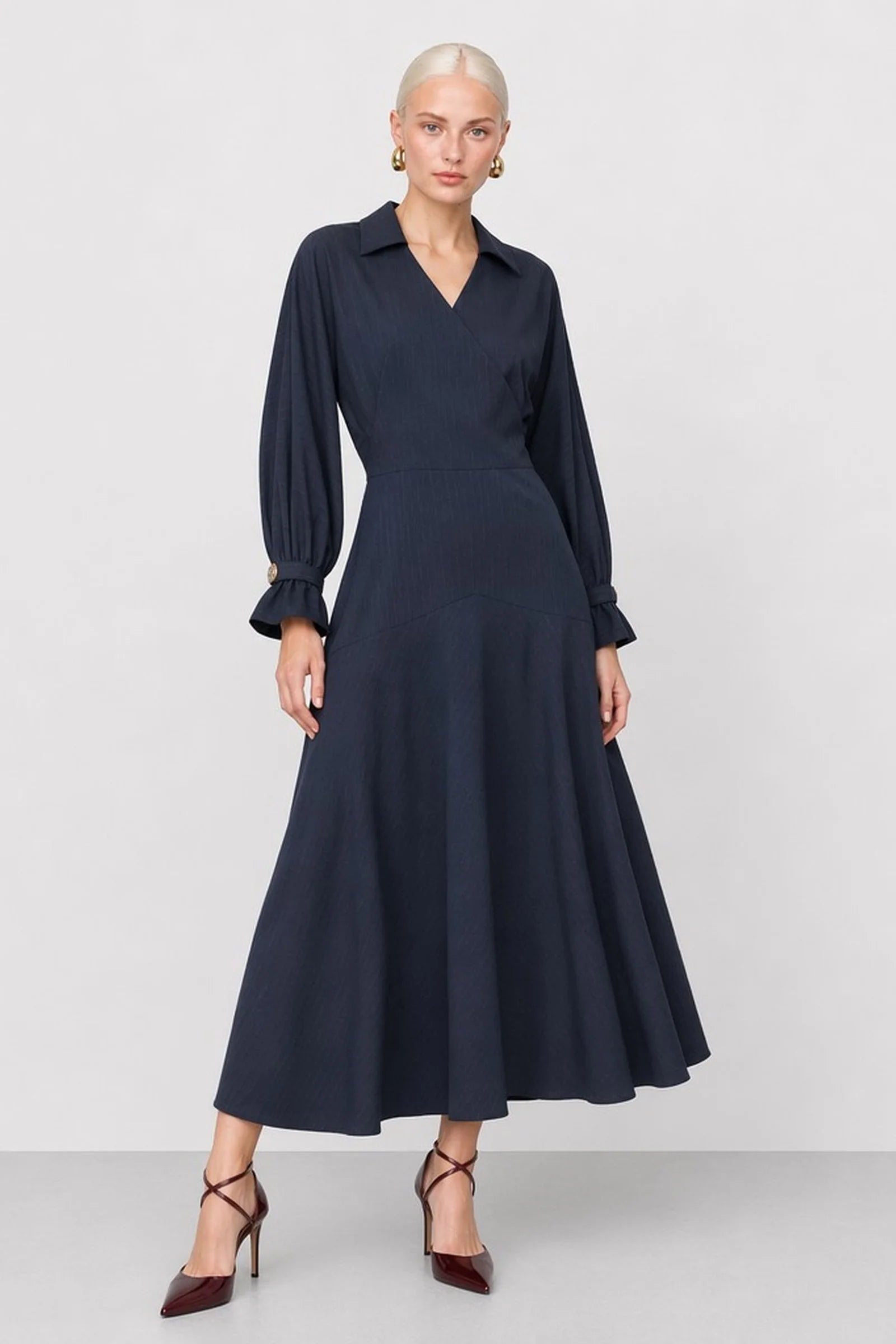 Wrap dress with a flared skirt