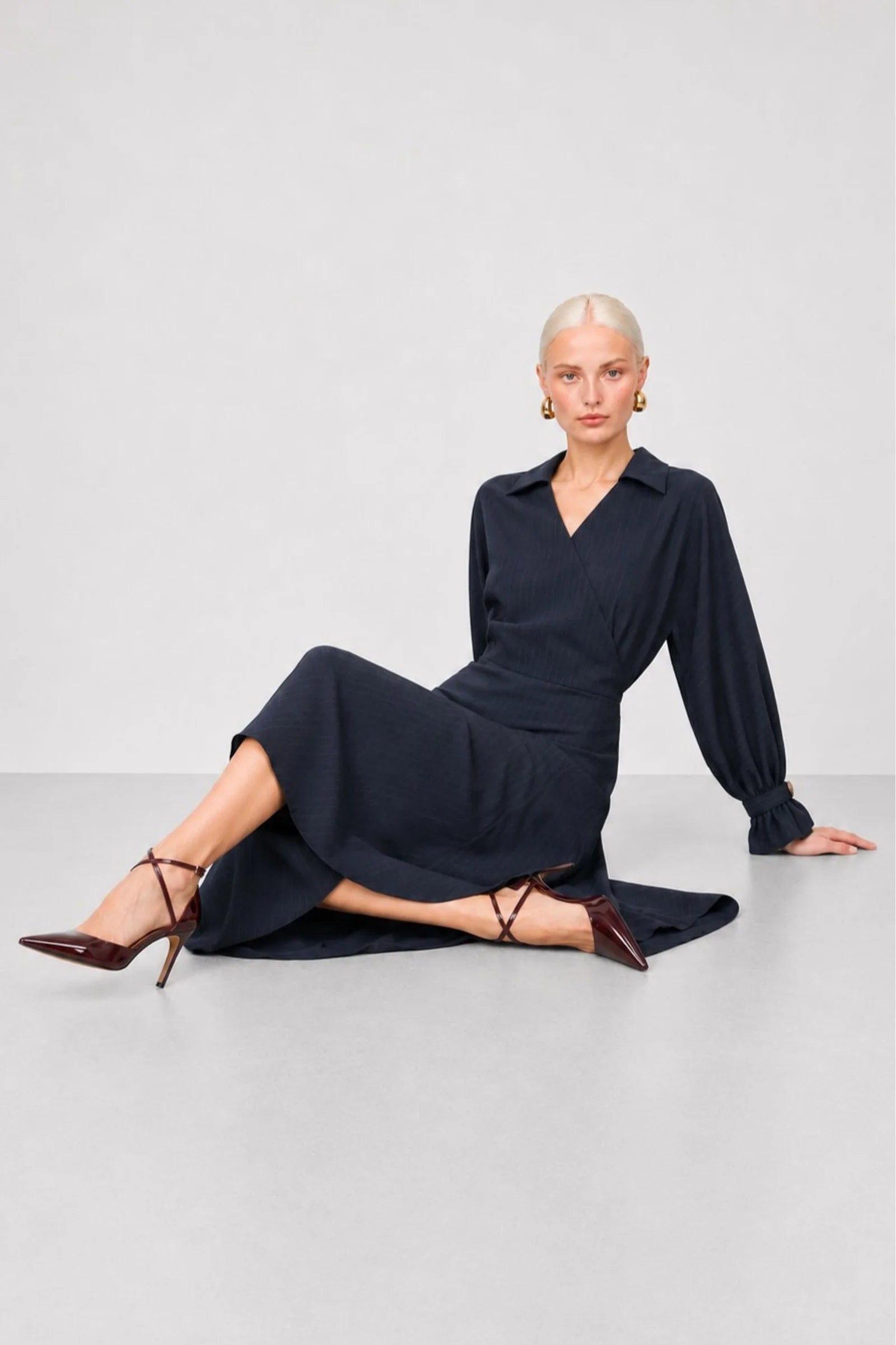 Wrap dress with a flared skirt