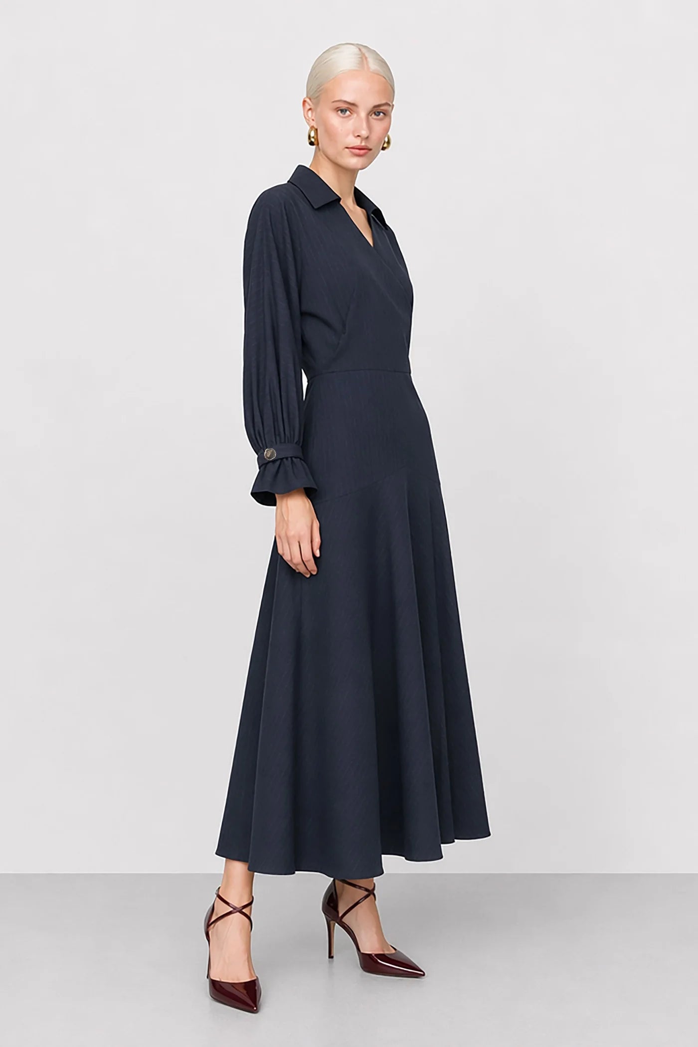 Wrap dress with a flared skirt